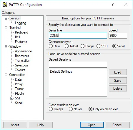 Putty Screenshot
