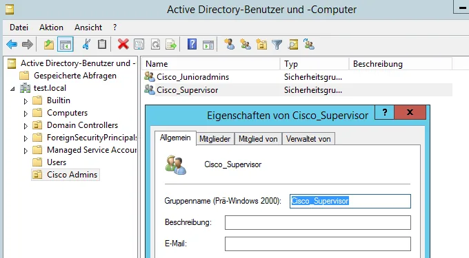 Neue Benutzergruppen anlegen - Server 2012R2