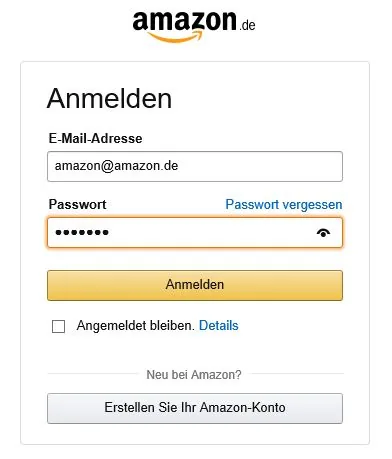 Amazon fake Login