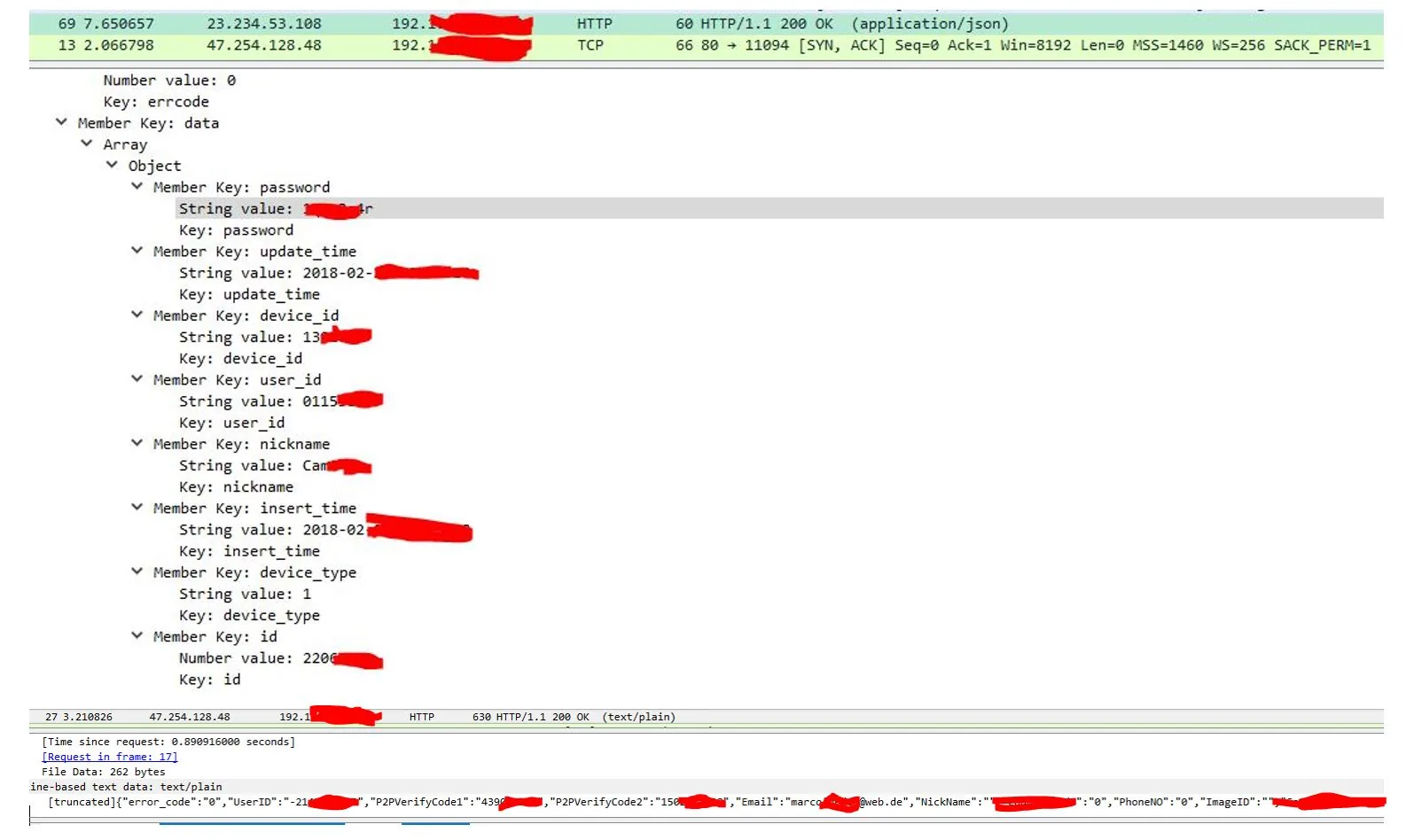 Wireshark Mittschnitt